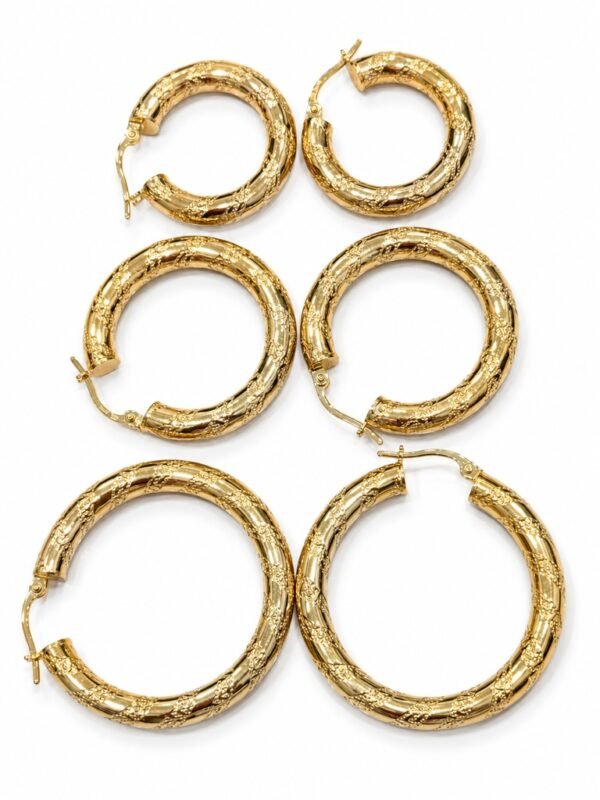 Argollas Estilo Caramelo Greek 10k Size 3 Weight 2.4gr