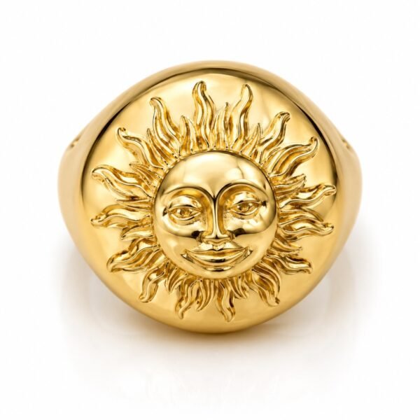 Anillo  Extra Cara Sol 14k Size 9.5 Weight 8.9gr
