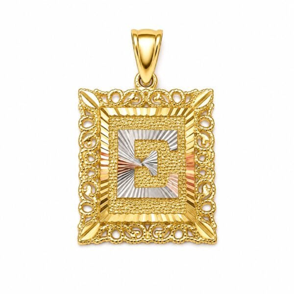 Dije Semi Placa E 14k Weight 2.3gr