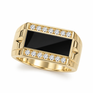 0bb1f103-5ed3-4e8f-bdd6-08df0d4f78be.png Anillo Hombre Black Onyx CZ 10k Size 11 Weight 6.9gr K76444