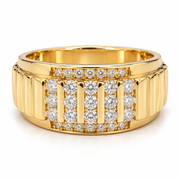 Anillo Hombre CZ 5 Rows Joseph 10k Size 10 Weight 6.1gr K76423