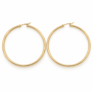 argollas Estilo JLO 14k Weight 2.6gr