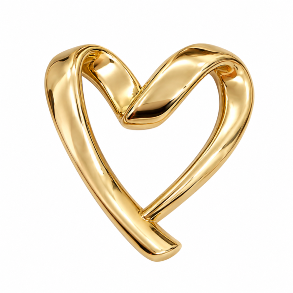 Dije  Corazon Efecto Lazo 14k Weight 2.6gr