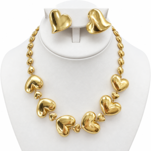 2b612e0f-ae2a-4373-c55b-08df0d4f78be.png Gargantilla Estilo Princesa Corazones Puff 14k Weight 31.5gr Size 16