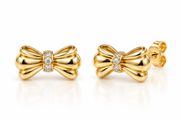 Pendientes Lazo Conjunto Dije CZ 10K Weight 2.2gr