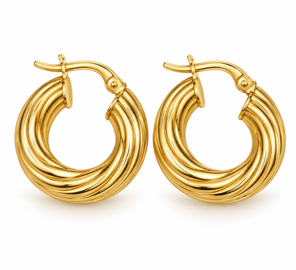 Argollas Trio PromoTorcidas Rayadas Rose 10k Paso 1 Weight 2.2gr
