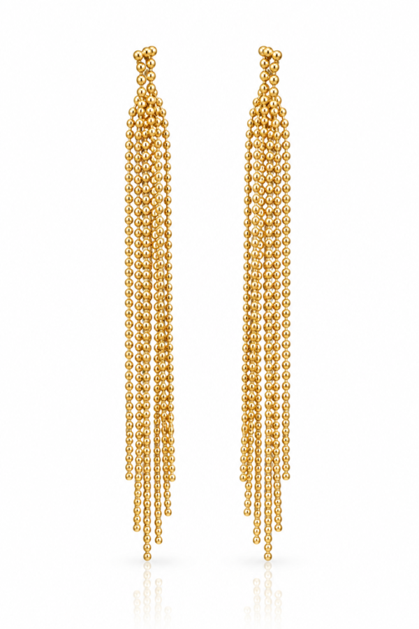 Pendientes Largos Mini Balines 14k Weight 4.3gr