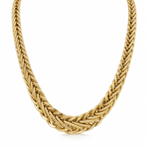4c5c41e2-a219-4f14-c62f-08df0d4f78be.png Gargantilla trenzada semisolida Estilo Corte Princesa YF 10K Size 17'' Weight 17.5gr