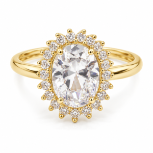 Anillo Estilo Lady Di White 10K Size 7 Weight 2.5gr K7757BR