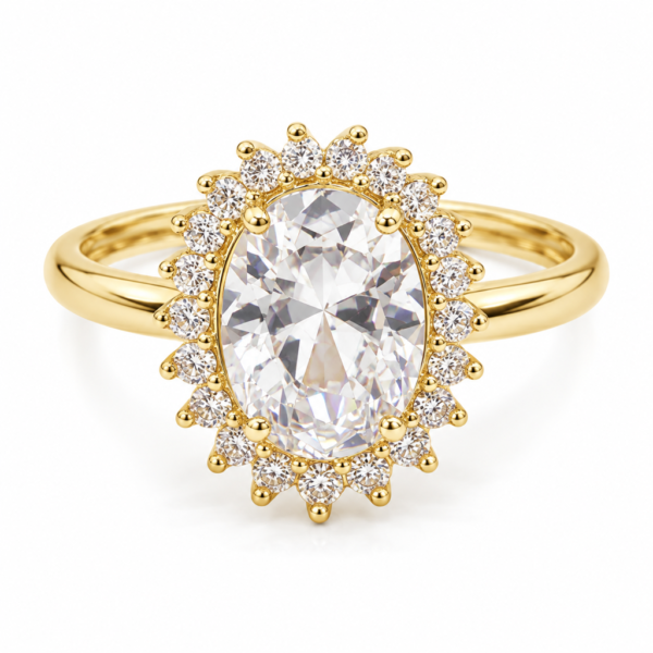 Anillo Estilo Lady Di White 10K Size 7 Weight 2.5gr K7757BR