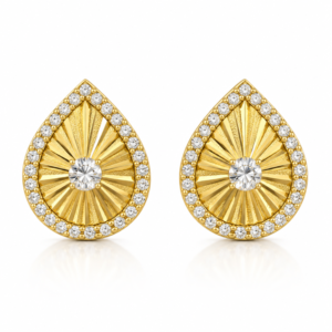 Aretes Gota Plain CZ Huggie 10k Weight 2.9