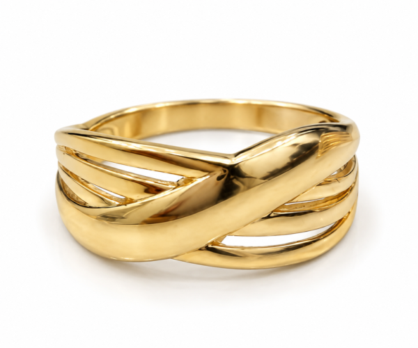 Anillo Fancy Cruzado  10K Size 8 Weight 2.3gr