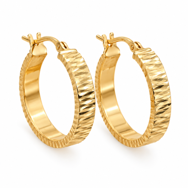 argollas Planas Diamantadas 10k Size 1 Weight 2.2gr