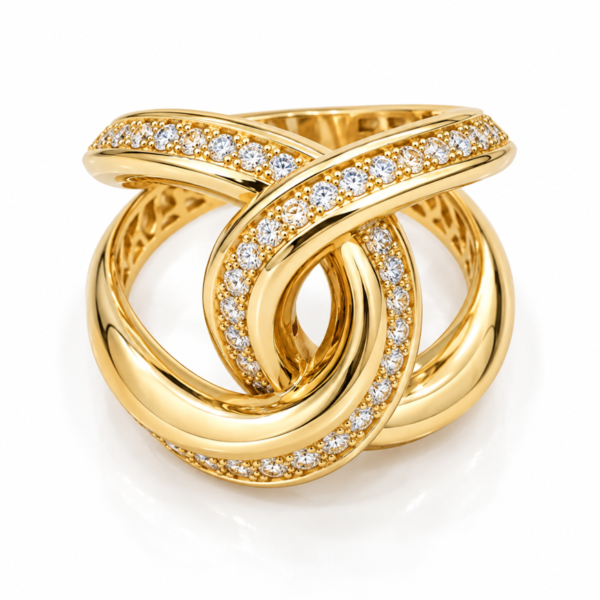 Anillo Fancy Lazo CZ Size 8 Weight 5.7gr