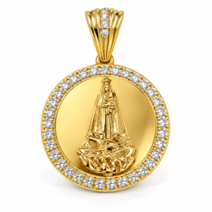 Dije Virgen Caridad Borde CZ 10K Weight 2.2gr K76200M1C