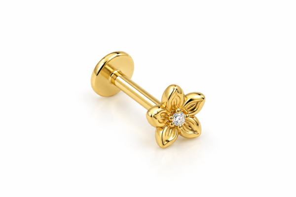 Piercing Tragus Flor 14k