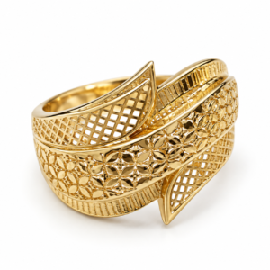 Anillo Fancy  Textura 10K Size 7 Weight 2gr