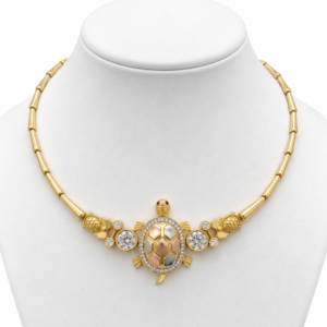 8bb97b80-77ab-42c5-c55c-08df0d4f78be.png Gargantilla Conjunto Tortuga Fancy Ros 10k Size 16'' Weight 18.8gr