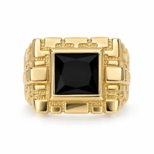 8dd7941f-2ae8-47c5-b38c-08df07680a27.jpg Anillo Hombre Cuadrado Piedras Borde Fancy Joseph 10k Size 11'' Weight 11.3gr