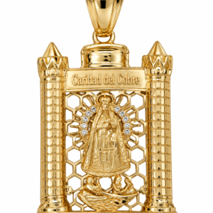 Dije Virgen Caridad Casa 3D Mini 10k  Weight 5.7gr K76248CS