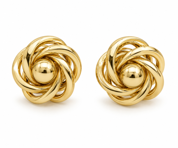 Aretes Mix nudo flor 10K Weight 5gr