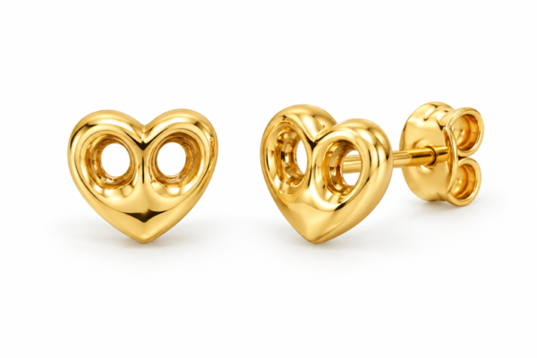 Pendientes Corazon Puffed Mini gg Anier 10k Weight 0.7gr