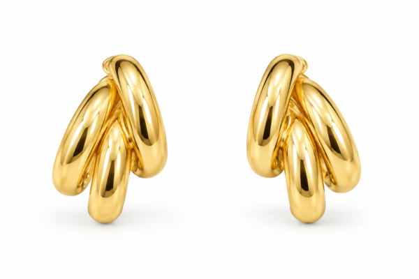 Pendientes Concha Tres Rose 14K 2.7