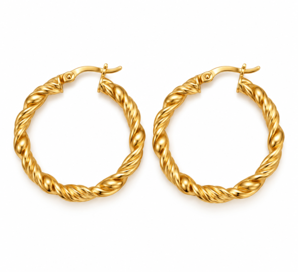 argollas Fancy Torcidas 10k Weight 4.3gr