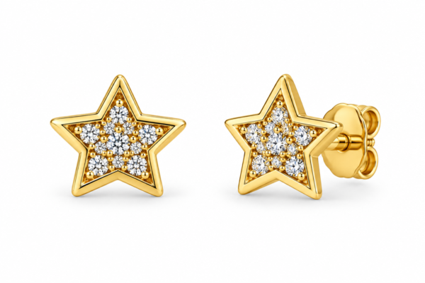 Pendientes Estrellas Anier 10k Weight 1.5gr