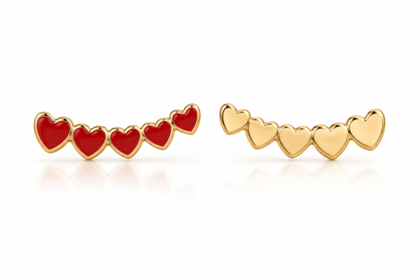 Pendientes Fancy Hearts 14k