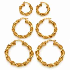baa31d4e-be01-452f-1851-08df1b1f8bc5.png Argollas Trio Torcio Fancy Textura 10k Weight 12gr