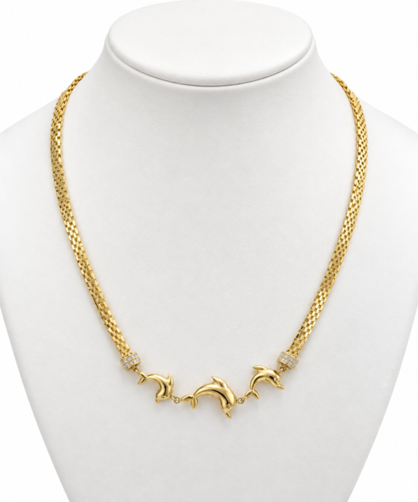 Gargantilla Delfin Bizmark 10K Size 16 Weight 9.2gr
