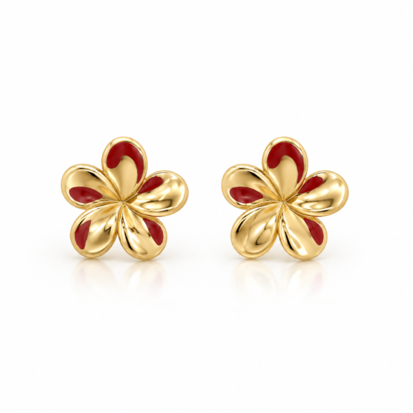 Pendientes Flor Fancy 14k Weight 1.1gr