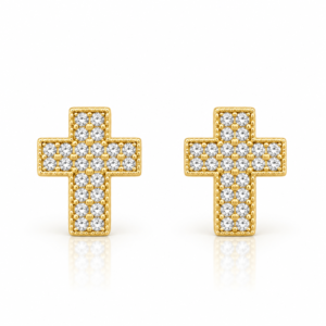 ca26257d-a5d1-4fc6-c228-08df0d4f78be.png Pendientes 3D Cruz Full CZ 14k Weight 3.7gr