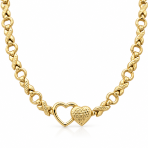 cbb7bc2f-1330-4671-c54f-08df0d4f78be.png Gargantilla Fancy XO Corazon 10K Size 19'' Weight 12.2gr