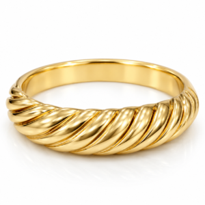 Anillo Fancy Cuerdas 10K Size 7 Weight 2gr