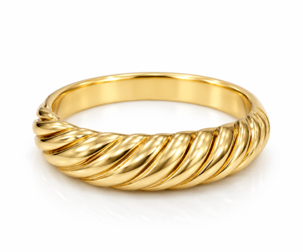 Anillo Fancy Cuerdas 10K Size 7 Weight 2gr