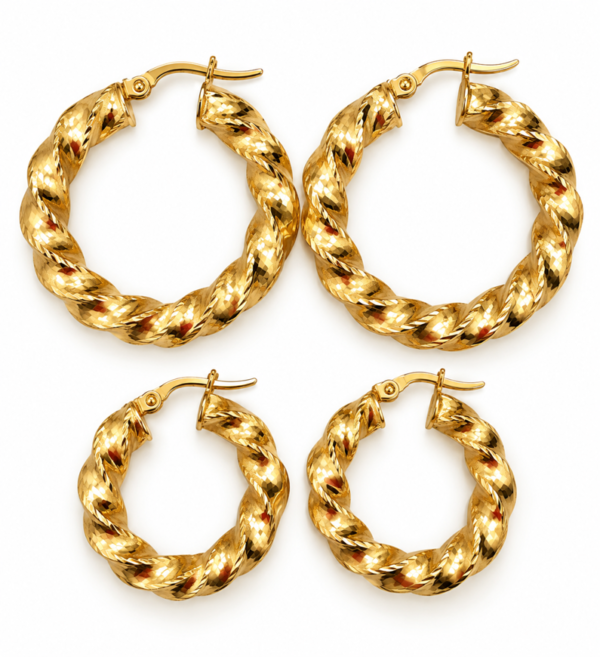 argollas Torcidas Gruesas R 10k Weight 7.3gr
