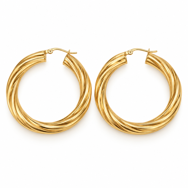 argollas Torcidas Pulidas 4 14k Weight 5.5gr