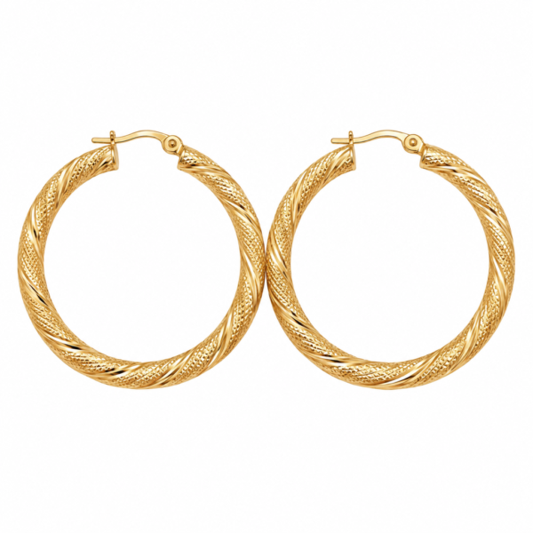 argollas Nevadas YF 14K Size 4 Weight 2.3gr