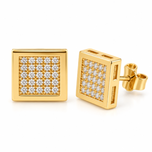 fa685e8e-2dae-4e81-25ec-08df1d6cb0a1.png Pendientes Square Mini Full Pave 5x5 Borde Plain 10K Weight 2gr K15715LM