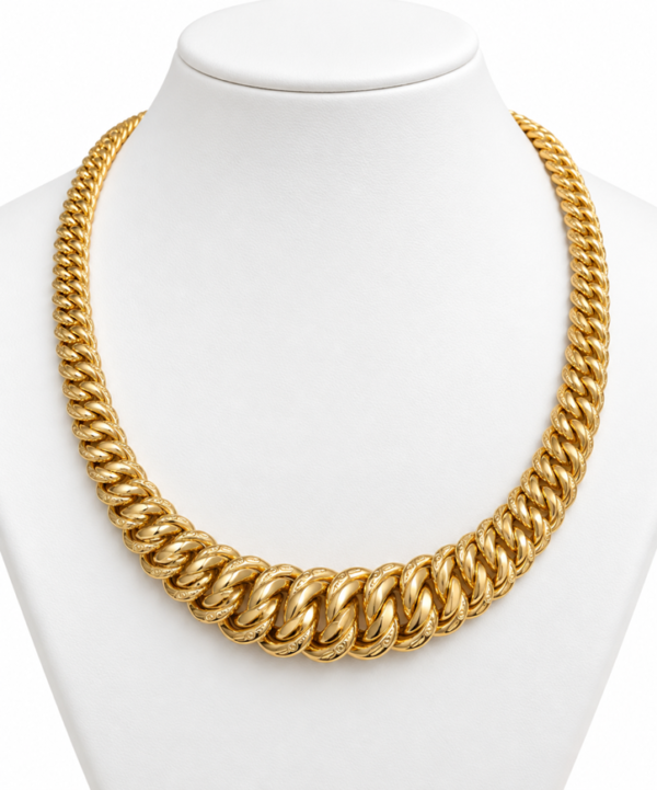 Gargantilla Corte Princesa 10K Size 18'' x 18mm Weight 26.5gr