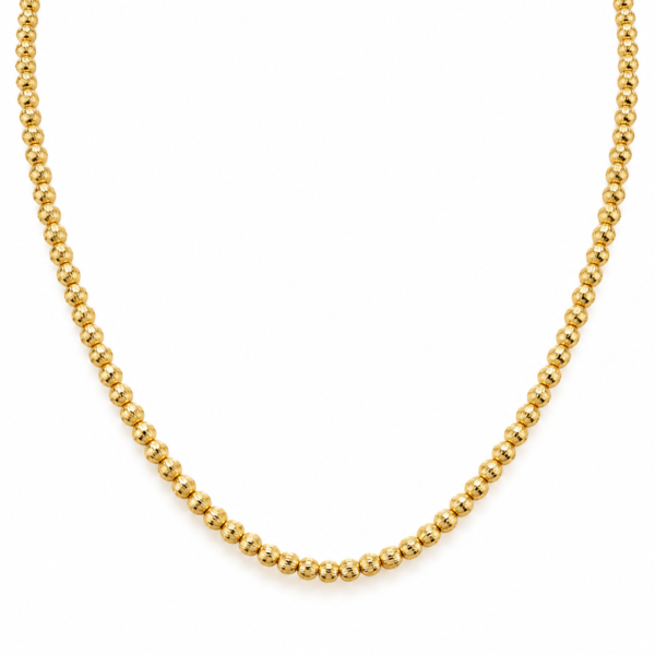 Cadena Estilo Balines Corte Diamantado 10k Rose 10k Size 20'' Weight 10.1gr
