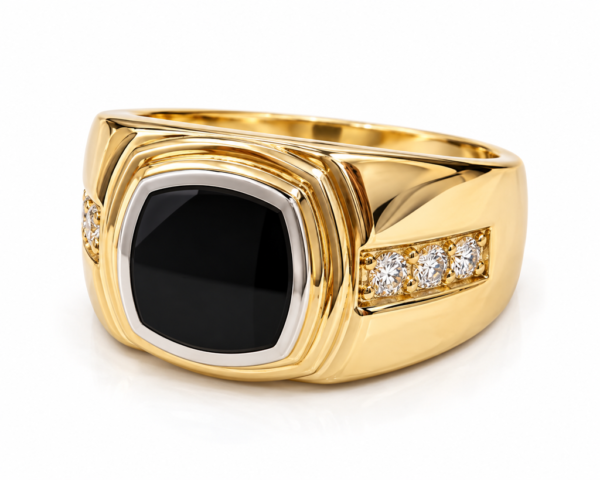 Anillo Hombre Onix Circular Joseph 10k Size 11 Weight 7.6gr K76352