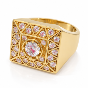 20ac97d7-10f4-418a-3416-08df1dd5e0a9.png Anillo Cuadrado Con Piedras Geometrico 10k Weight 8gr