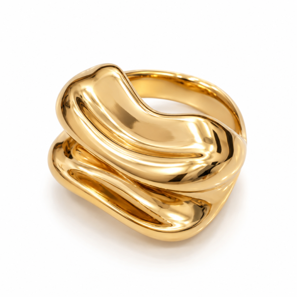 Anillo Fancy Chunky Roxi 10K Size 6.5'' Weight 10.4gr