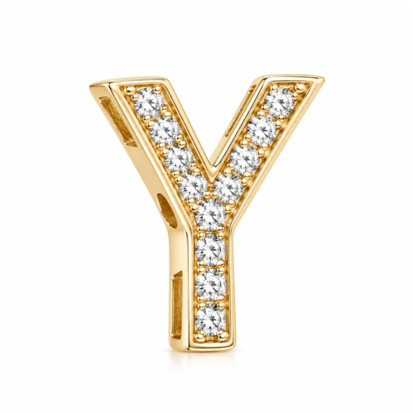 Dije Letra Y w/cz 10K Size  Weight 0.6gr 1450YY
