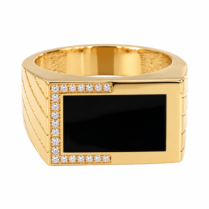 4a2882a0-7d48-47a4-275e-08df1dd5e0a9.png Anillo Hombre Cuadrado Piedra Negra Joseph 10k Size 13 Weight 8.90gr