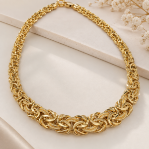 4b7d8fa0-475a-4d5c-c536-08df0d4f78be.png Gargantilla Bizantino Fancy Corte Princesa Joseph 10k Size 18'' Weight 34.2gr K312GZ