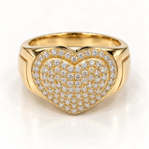 632b4861-e687-4855-41b4-08df1dd5e0a9.png Anillo con corazón pavé blanco Joseph 10k Size 8 Weight 5.3gr K76627S